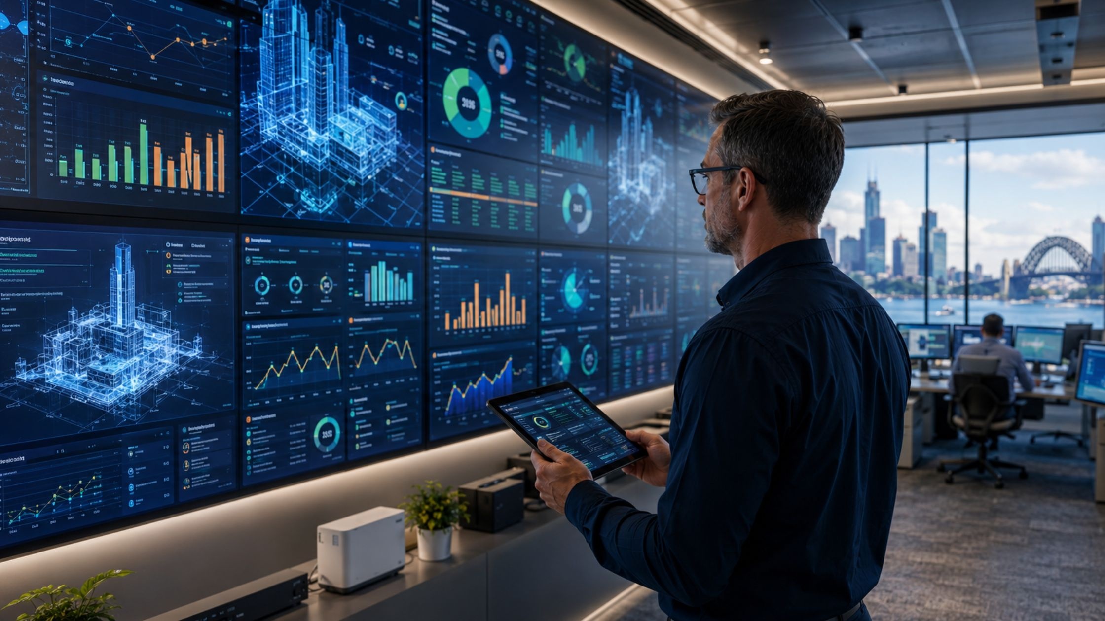 AI-powered facilities management dashboard in a Sydney commercial building