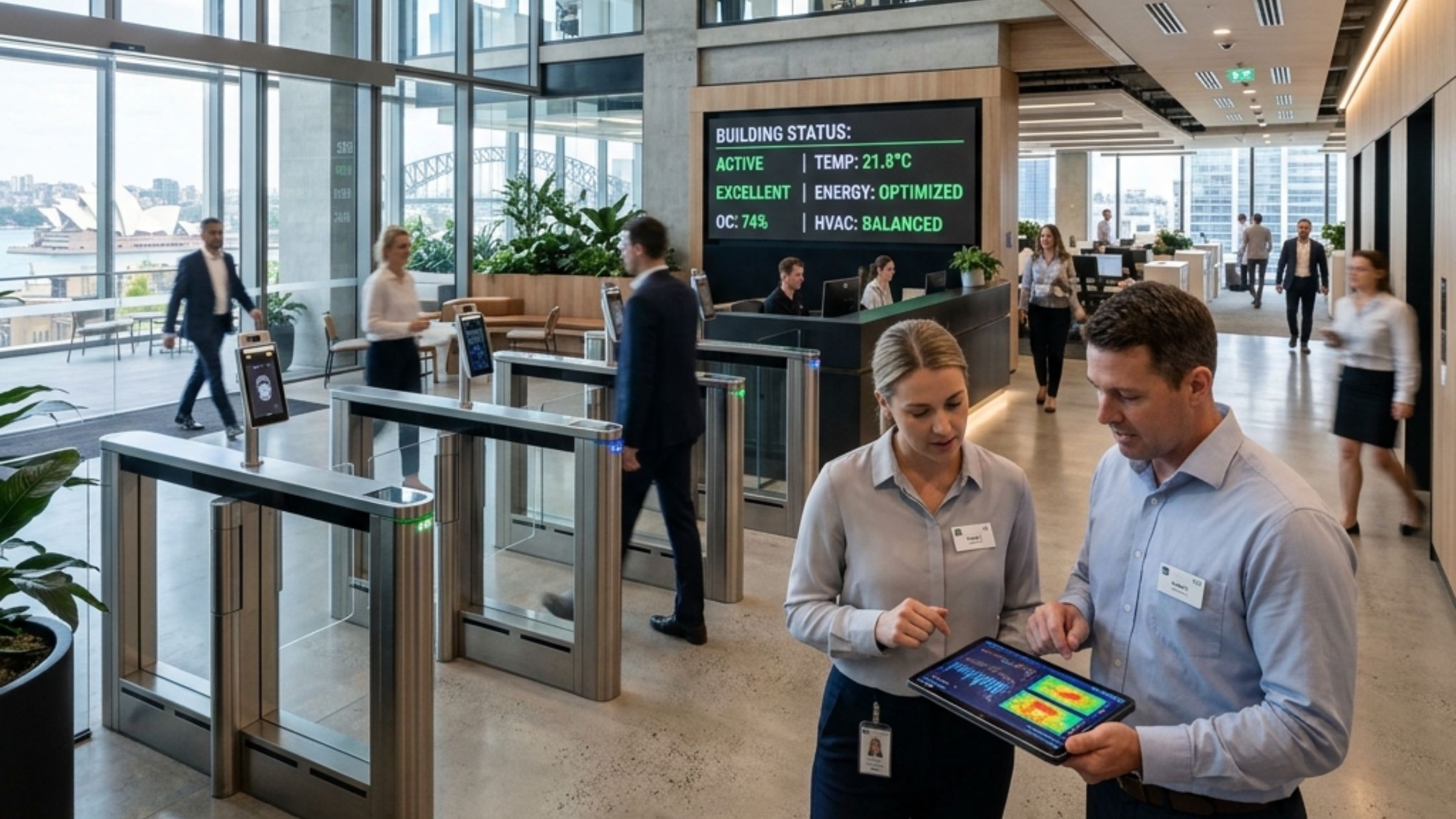 Smart building automation systems and IoT technologies in a Sydney commercial property